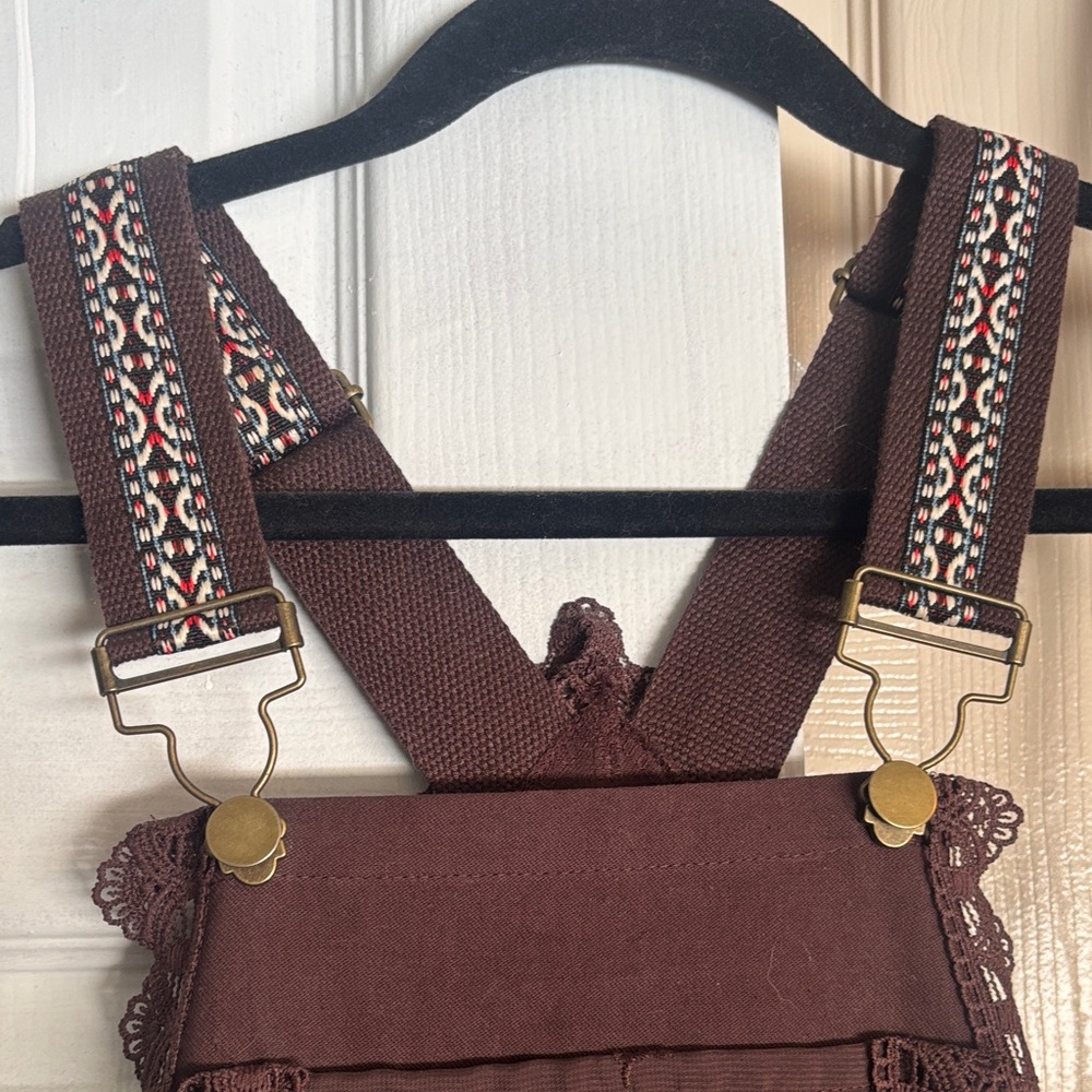 Brown Overalls dress - this was worn once - Picture 5 of 11